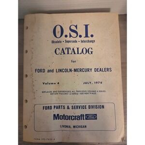 Used 1973 Ford and Lincoln-Mercury O.S.I Catalog Jan,‎ Vol.4